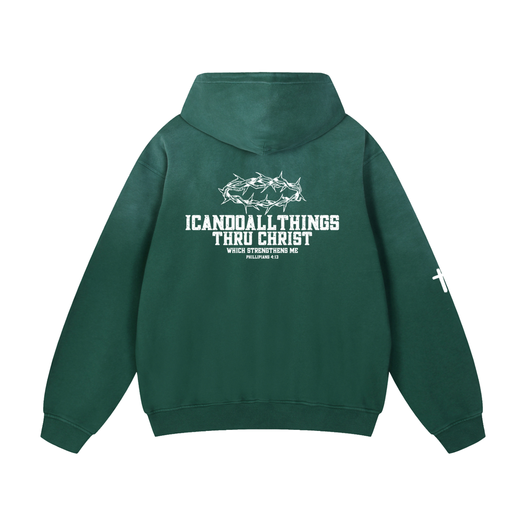 "PHILLIPIANS 4:13" Heavyweight Ombre Oversized Hoodie