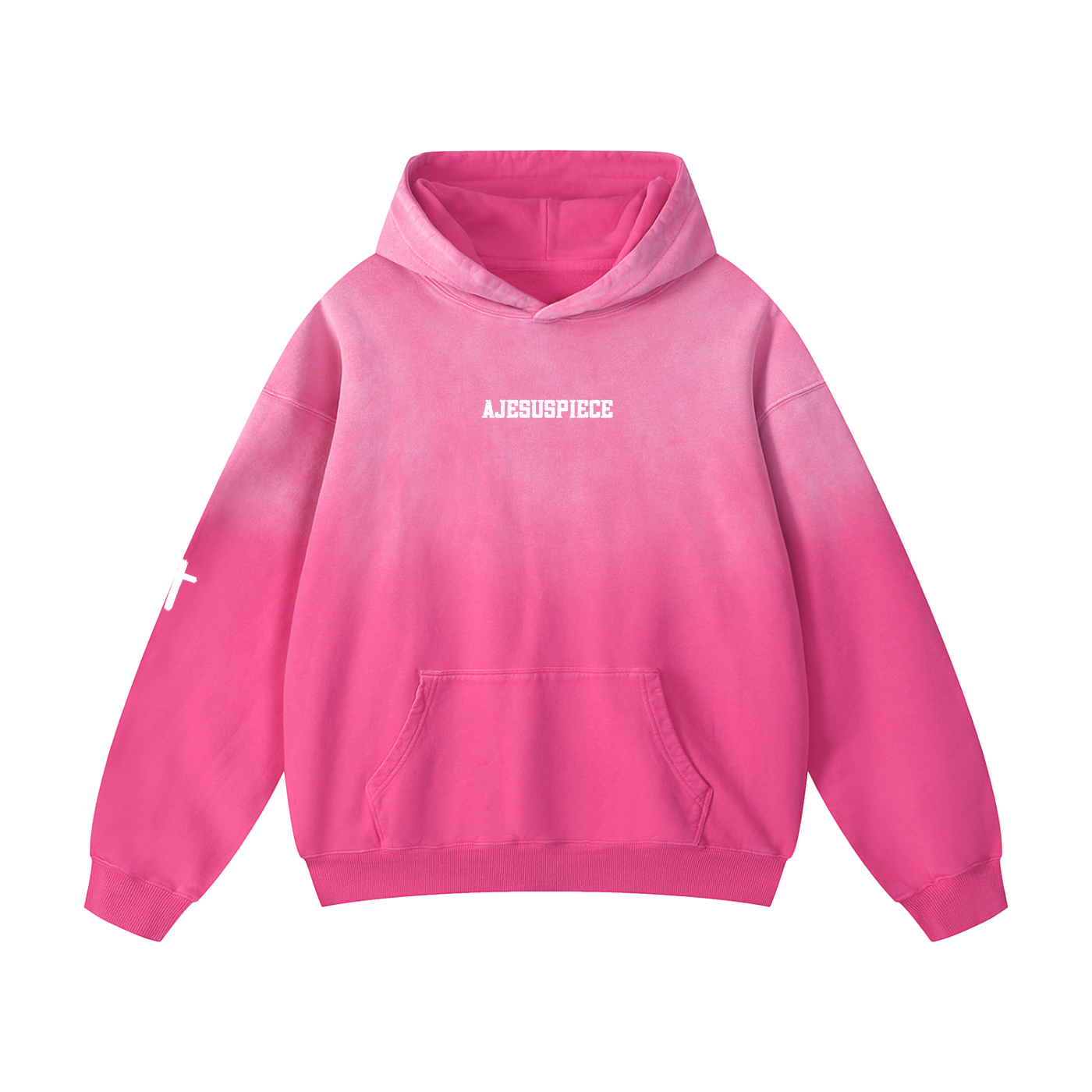 "1 JOHN 4:19" Heavyweight Ombre Oversized Hoodie