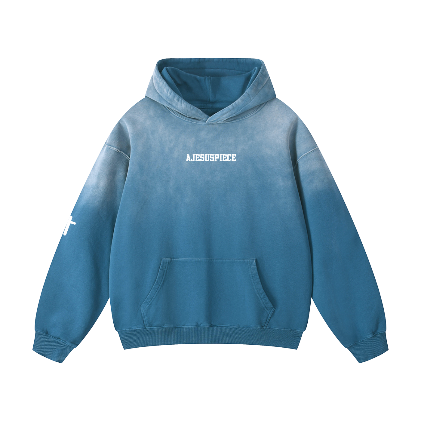 "1 JOHN 4:19" Heavyweight Ombre Oversized Hoodie