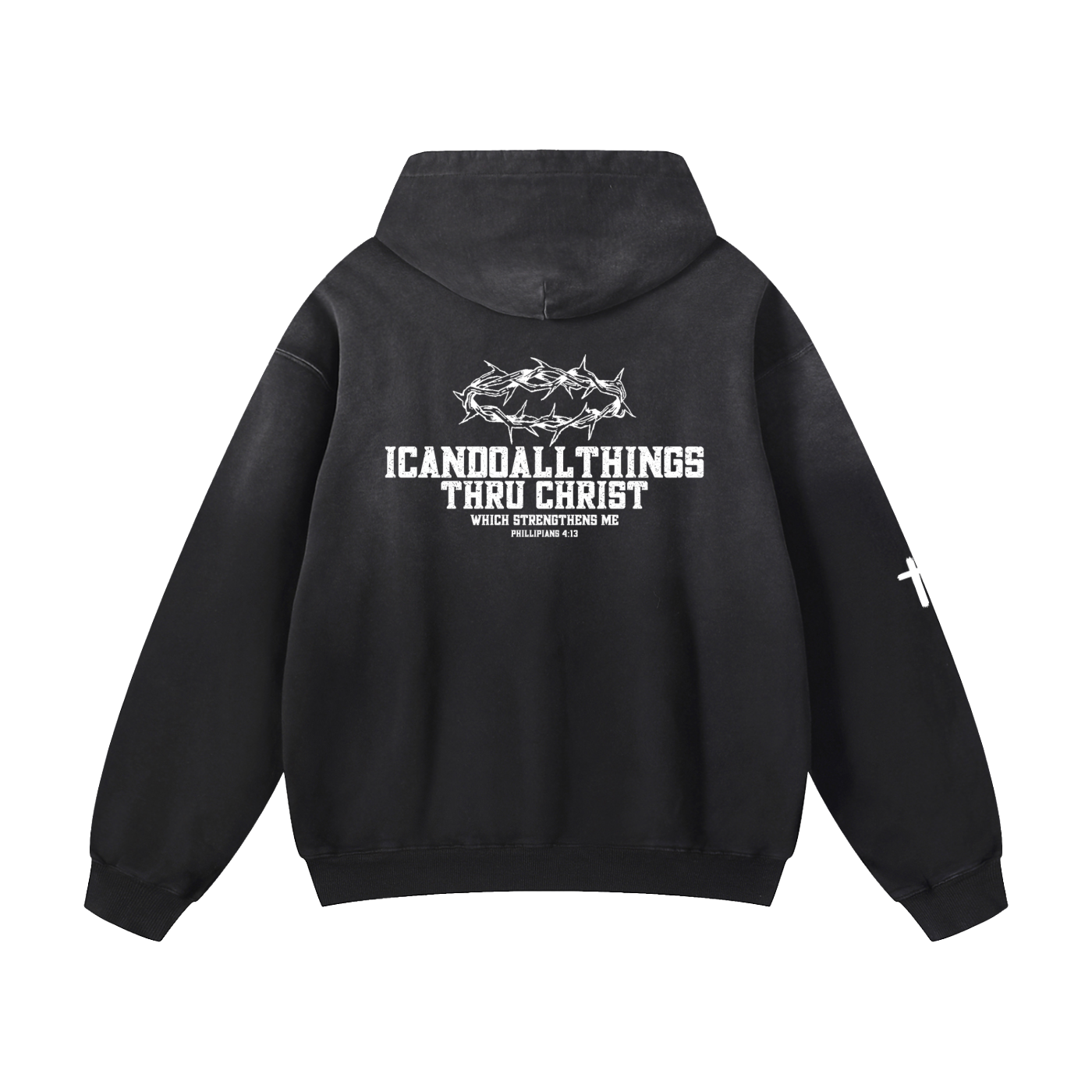 "PHILLIPIANS 4:13" Heavyweight Ombre Oversized Hoodie