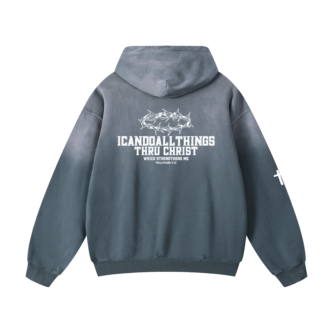 "PHILLIPIANS 4:13" Heavyweight Ombre Oversized Hoodie
